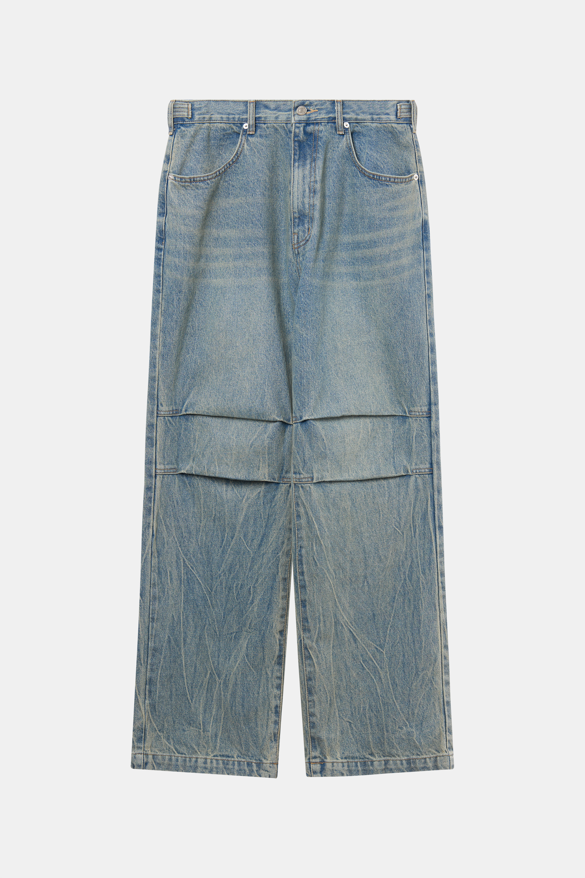 MULTI WASHED TUCK JEANS