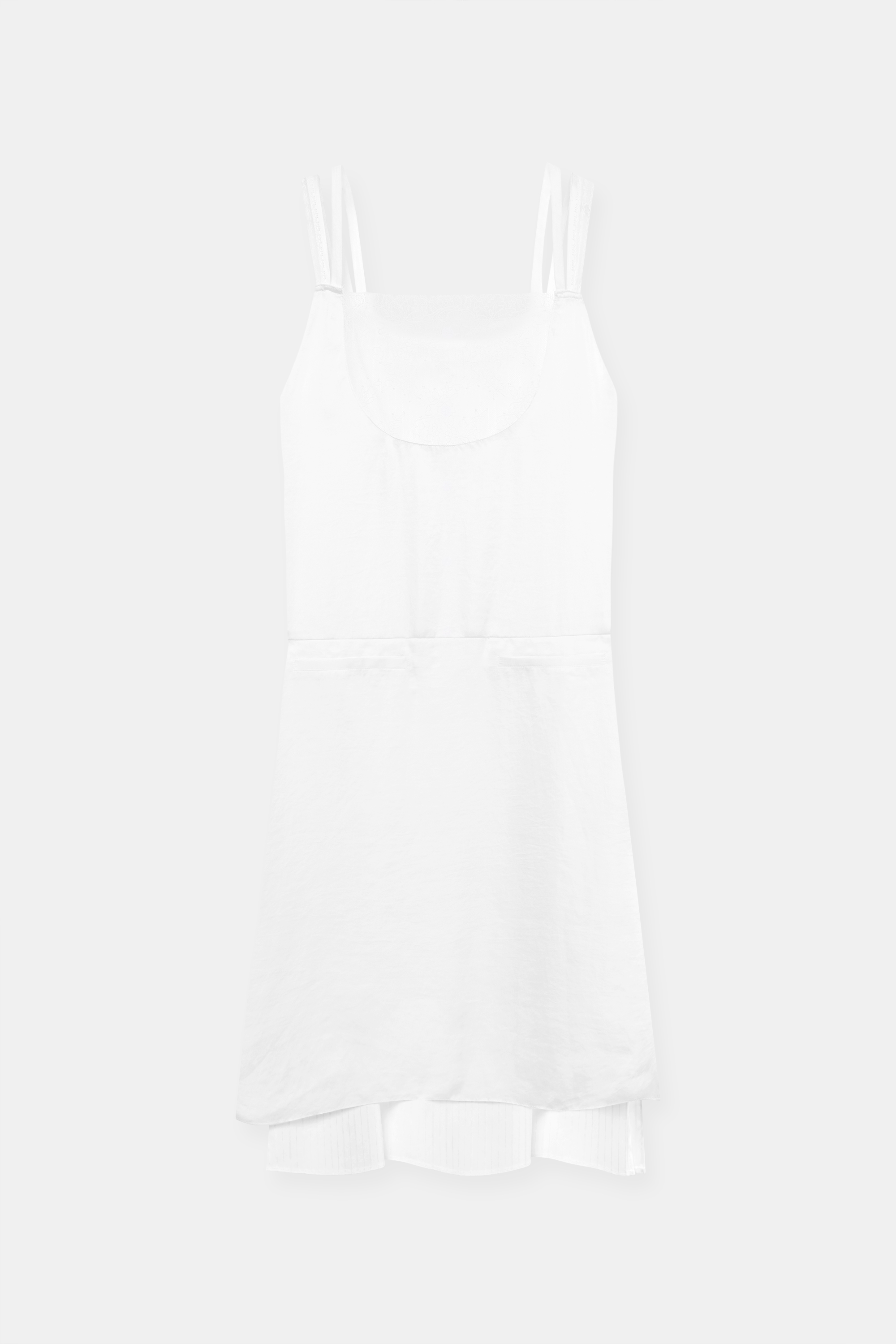 ANN LAYERED DRESS white