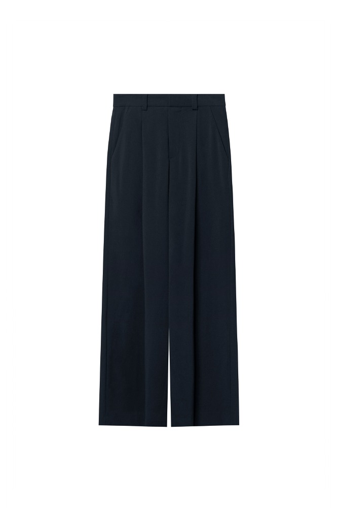 LETTER POCKET WIDE TROUSERS navy