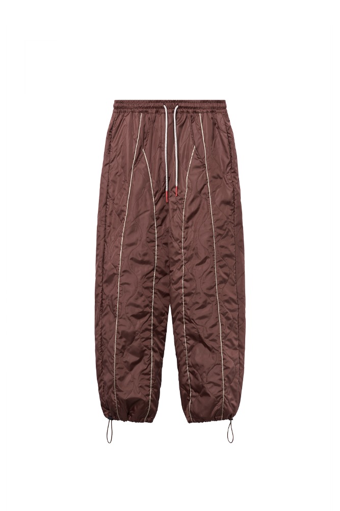 XAVIER QUILTED PANTS red bean